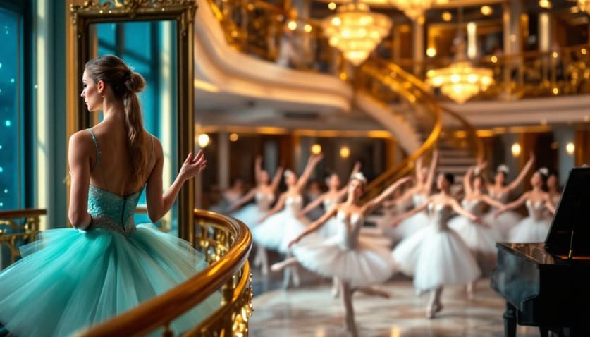 A day in the life of a cruise ship ballet dancer preparing for a performance